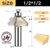 Mũi phay gỗ vát 45 độ có bi Tideway cao cấp 0203 MSVCB-45-TW