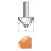 Mũi phay gỗ vát 45 độ có bi Tideway cao cấp 0203 MSVCB-45-TW