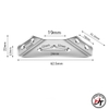 Bát ke góc vuông inox 90 độ đa năng 304 tam giác không rỉ cố định sửa chữa nội thất KGV-IN-L60