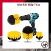 Bộ đầu bàn chải vệ sinh gắn máy khoan cầm tay dụng cụ cọ rửa khe rãnh nhựa đa năng nhà tắm ô tô BCVSLMK