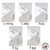 Bọc góc bàn silicon miếng bịt góc bàn an toàn cho bé che bo cạnh giường BGB-3M