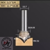 Mũi phay gỗ điêu khắc nhọn dao cắt CNC bo góc R soi mũi tên cào xước Tideway cao cấp 0405 MSKN-TW