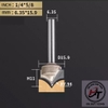Mũi phay gỗ điêu khắc nhọn dao cắt CNC bo góc R soi mũi tên cào xước Tideway cao cấp 0405 MSKN-TW