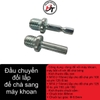 Đầu chuyển máy khoan thành máy cắt mài ti gắn đĩa chà nhám chuôi tròn và lục giác M10 M14 DCMK