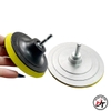 Đầu chuyển máy khoan thành máy cắt mài ti gắn đĩa chà nhám chuôi tròn và lục giác M10 M14 DCMK