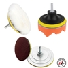 Đầu chuyển máy khoan thành máy cắt mài ti gắn đĩa chà nhám chuôi tròn và lục giác M10 M14 DCMK
