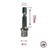 Đầu chuyển máy khoan thành máy cắt mài ti gắn đĩa chà nhám chuôi tròn và lục giác M10 M14 DCMK