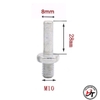 Đầu chuyển máy khoan thành máy cắt mài ti gắn đĩa chà nhám chuôi tròn và lục giác M10 M14 DCMK