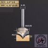 Mũi phay gỗ điêu khắc nhọn dao cắt CNC bo góc R soi mũi tên cào xước Tideway cao cấp 0405 MSKN-TW