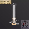 Mũi phay gỗ điêu khắc nhọn dao cắt CNC bo góc R soi mũi tên cào xước Tideway cao cấp 0405 MSKN-TW