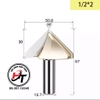 Mũi phay gỗ alu chữ V 5cm CNC vát 90 độ không bi Tideway cao cấp 0301 MSV-90-TW