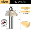 Mũi phay gỗ vát 45 độ có bi Tideway cao cấp 0203 MSVCB-45-TW