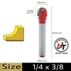 Mũi phay alu mũi soi gỗ quả đào tròn Đỏ lưỡi phay rãnh cốt 6.35mm và 12mm MSD-DO-TQ