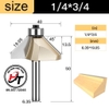 Mũi phay gỗ vát 45 độ có bi Tideway cao cấp 0203 MSVCB-45-TW
