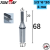 Mũi cắt CNC phay gỗ dao phay 4 cánh me khứa thẳng 6mm TCT Tideway MCCNC-TW4C