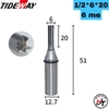 Mũi phay CNC cắt gỗ 6 me dao phay cánh khía thẳng 6mm TCT Tideway MCCNC-TW6C