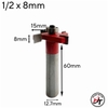 Mũi phay gỗ cuốc 4 cánh mũi soi rãnh móc ngang sâu 15mm TP MSC4C-TP