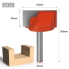 Mũi phay cnc lấy nền gỗ thẳng mũi soi mặt bàn vuông dao phẳng vét đáy ĐỎ MSVD-DO