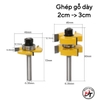 Bộ mũi phay ghép ván gỗ thẳng mũi soi ghép ván sàn BMGVG