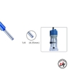 Mũi phay gỗ thẳng có 2 bi trên mũi soi lấy nền Xanh cốt bé 6.35mm T2BTD-X