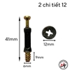 Ốc cam liên kết gỗ chốt cam âm 2 thành phần d12 d15 OC2TP