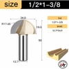 Mũi phay gỗ soi alu cnc quả đào tròn lưỡi phay rãnh dao cầu 6mm 0502 TIDEWAY MSD-TW