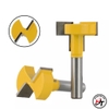 Mũi phay rãnh gỗ chữ T mũi soi thanh nhôm giá cài siêu thị cốt 6.35mm và 12.7mm Vàng MSCT-V-TQ