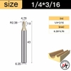 Mũi phay gỗ soi alu cnc quả đào tròn lưỡi phay rãnh dao cầu 6mm 0502 TIDEWAY MSD-TW
