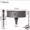Mũi khoét sắt khoan khoét lỗ tròn inox tôn gỗ nhựa cao cấp đầu hợp kim TCT 110mm 120mm MKHK-D-110120