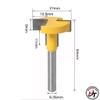 Mũi phay rãnh gỗ chữ T mũi soi thanh nhôm giá cài siêu thị cốt 6.35mm và 12.7mm Vàng MSCT-V-TQ