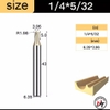 Mũi phay gỗ soi alu cnc quả đào tròn lưỡi phay rãnh dao cầu 6mm 0502 TIDEWAY MSD-TW
