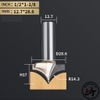 Mũi phay gỗ điêu khắc nhọn dao cắt CNC bo góc R soi mũi tên cào xước Tideway cao cấp 0405 MSKN-TW