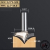 Mũi phay gỗ điêu khắc nhọn dao cắt CNC bo góc R soi mũi tên cào xước Tideway cao cấp 0405 MSKN-TW