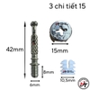 Chốt cam liên kết gỗ ốc cam âm 3 thành phần d15 OC3TP