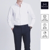 Áo sơ mi nam trắng MMANS basic dài tay chất lụa hàn dáng ôm body Hàn Quốc cao cấp sang xịn mịn mát