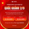 Wico - Thông Báo Nghỉ Lễ Quốc Khánh 2/9