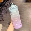 Bình nhắc nhở uống nước có ống hút, vạch chia màu | Dung tích 2000ml