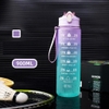 Bình nhắc nhở uống nước có ống hút, vạch chia màu | Dung tích 900ml