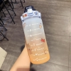 Bình nhắc nhở uống nước có ống hút, vạch chia màu | Dung tích 2000ml