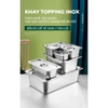 Khay đựng topping inox cao cấp |  sâu 10cm | Có nắp | Nhiều kích thước