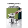 Khay đựng topping inox cao cấp |  sâu 10cm | Có nắp | Nhiều kích thước