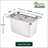 Khay đựng topping inox cao cấp |  sâu 10cm | Có nắp | Nhiều kích thước