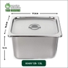 Khay đựng topping inox cao cấp |  sâu 10cm | Có nắp | Nhiều kích thước