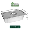 Khay đựng topping inox cao cấp |  sâu 10cm | Có nắp | Nhiều kích thước