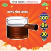 Cốc thủy tinh cán gỗ chia vạch| Dung tích 150ml và 75ml