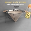 Phễu lọc trà 2 lớp Inox | Đường kính 23cm và 14.,5cm