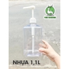 Bình pump đường nhựa 10ml | Dung tích 1,1L