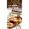 Cốc thủy tinh cán gỗ chia vạch| Dung tích 150ml và 75ml