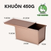 Khuôn nướng bánh mì gối, bánh sandwich  | Chất liệu thép Carbon chống dính | Loại 450g và 250g