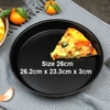 Khay nướng bánh Pizza | Thép carbon chống dính | Đường kính 16 - 18 - 20 - 23 - 26 cm